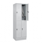 Spind Classic PLUS lichtgrau 080320-20 S10009, 4 Schließfächer 60,0 x 50,0 x 195,0 cm